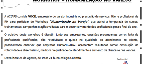 Workshop “Humanização no Varejo”